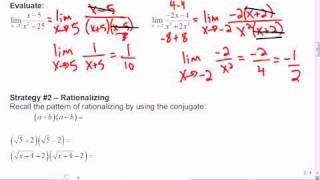 Mr Joyce - AP Calculus Evaluating Limits Analytically I