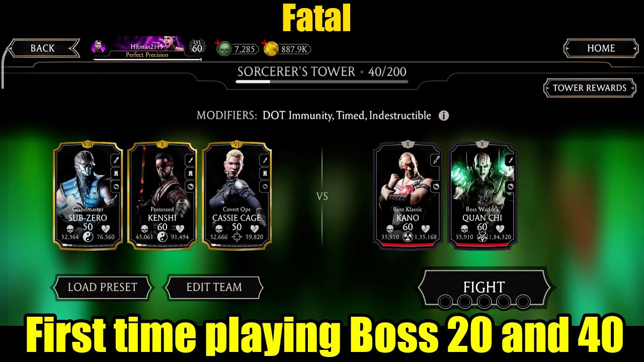 Fatal Sorcerer's Tower Boss 20 and 40 + Reward | MK mobile