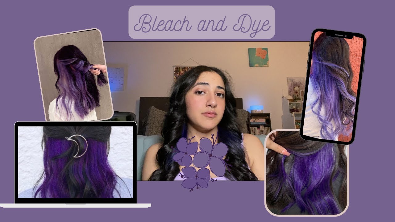 Bleach and Dye My Hair Purple With Me YouTube