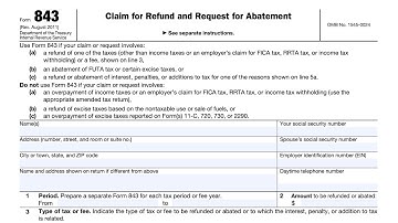 IRS Form 843 walkthrough - ARCHIVED COPY - READ COMMENTS ONLY