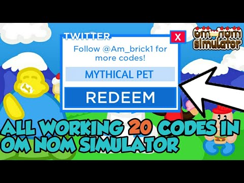 Roblox All 20 Working Codes In Om Nom Simulator Youtube - om nom simulator all new codes roblox roblox yt