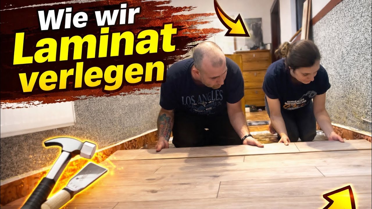  Laminat in einem schiefen Raum a la romanian style | Renovating the floor in Romania Bihor Apuseni
