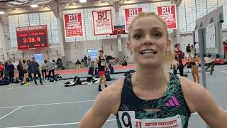 Anna Camp Bennett Talks About Her 4:27.13 Mile Win At BU Terrier Classic And Indoor Goals