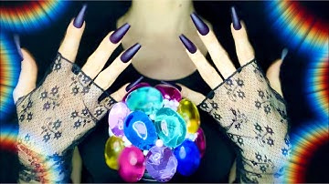ASMR  Tapping and Scratching Microphone (No talking ) Embellished Mic Cover ♠️Dark purple claws ♣️