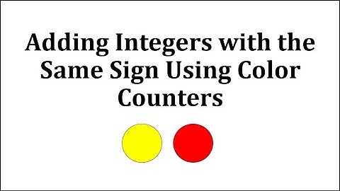 Adding Integers with the Same Sign Using Color Counters
