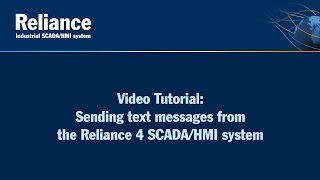 Sending text messages from the Reliance 4 SCADA/HMI system