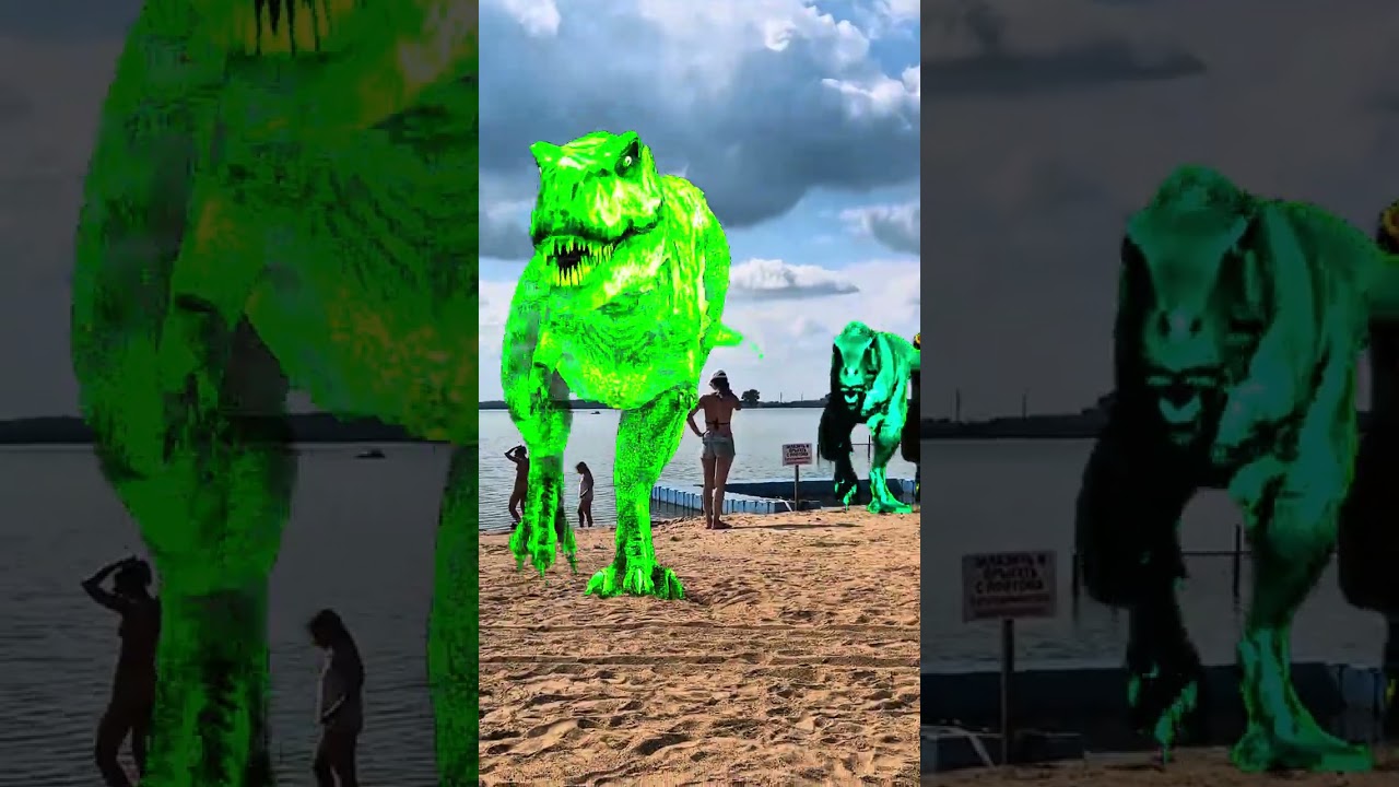 15 раз динозавры врывались на пляжную вечеринку