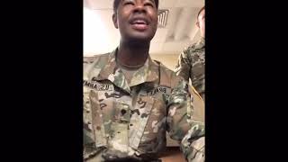 Us Soldiers Singing Amazing Grace.