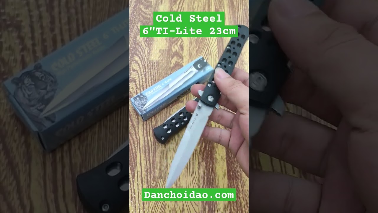 (Dao xếp) Cold Steel 6"TI-Lite | Dao xếp cho anh em đi phượt dự lịch 