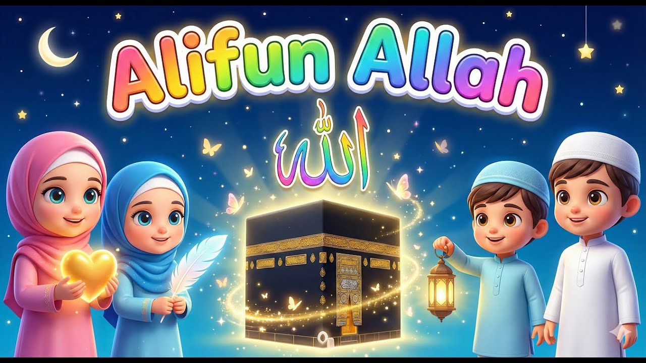 Alifun Allah Ba Baitullah l Muslim Kids Rhymes | Arabic Alphabet Complete Nasheed l 