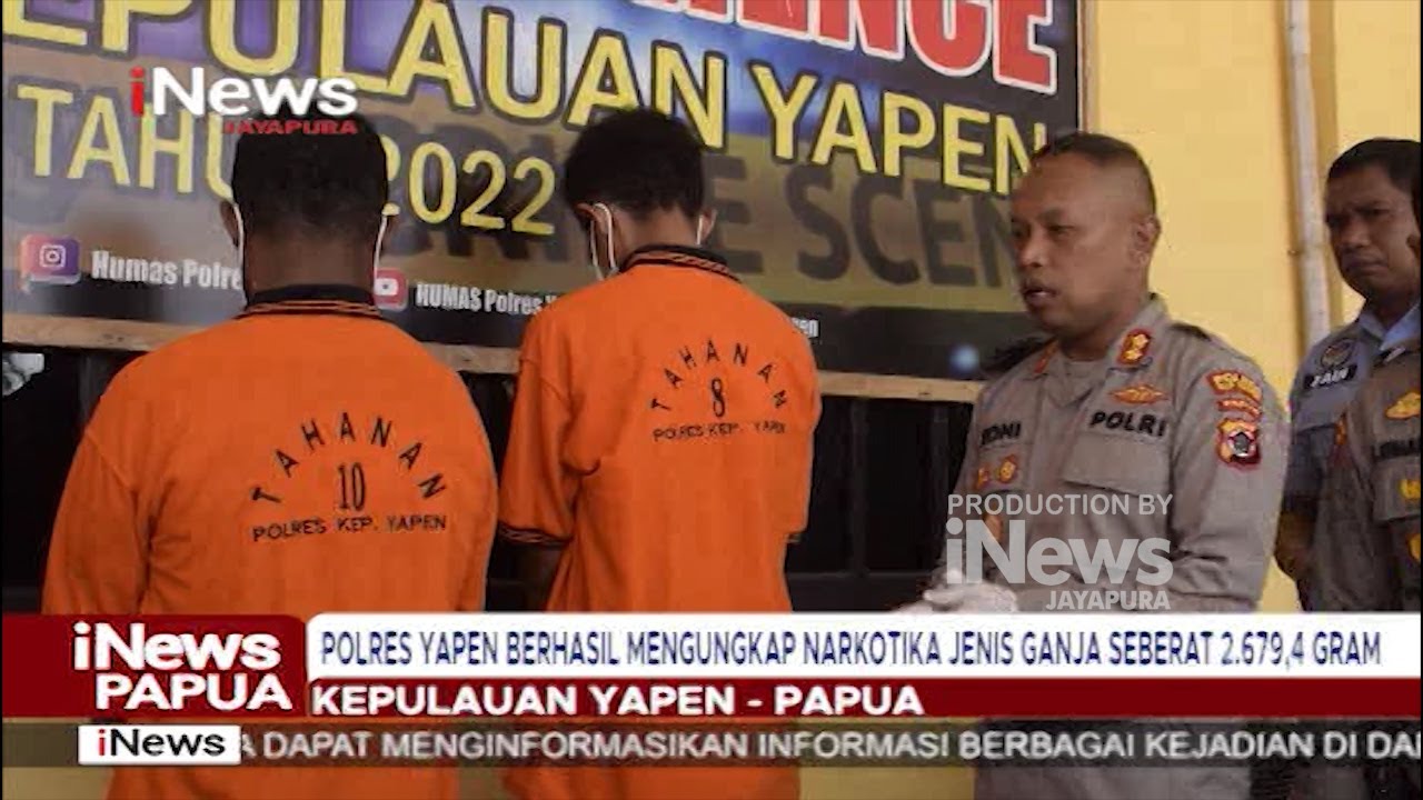 I NEWS PAPUA - POLRES YAPEN BERHASIL MENGUNGKAP NARKOTIKA JENIS GANJA SEBERAT 2.679,4 GRAM