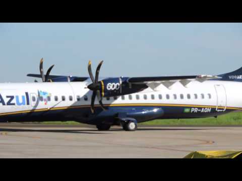 SBMG: Push-Back e Acionamento Azul ATR 72-600 PR-AQH em Maringá (MGF) SBMG.