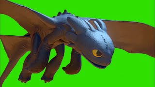 Green Screen Toothless from How to Train Your Dragon