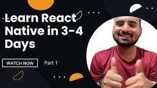 Learn React Native in 3-4 Days - Part 1 | Engineer Codewala  #reactnative  #components #hindi #india