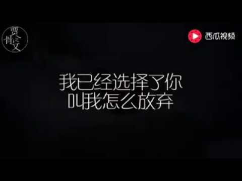wo yi jing xuan ze le ni，ni jiao wo zen me fang qi