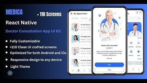 Medica - Doctor Appointment & Consultation React Native App Ui Kit