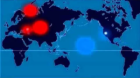 A Time-Lapse Map of Every Nuclear Explosion Since 1945 -  Isao Hashimoto