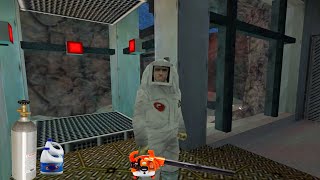 Hazardous Environment Combat Unit Barges Chinese Office Sprays Everything | Half Life Meme
