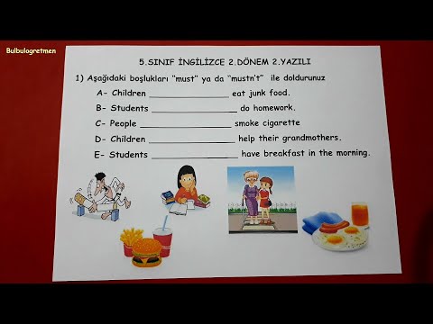 5.sınıf ingilizce 2.dönem 2.yazılı  @Bulbulogretmen  #ingilizce #yazılı #sınav #5sınıf #school