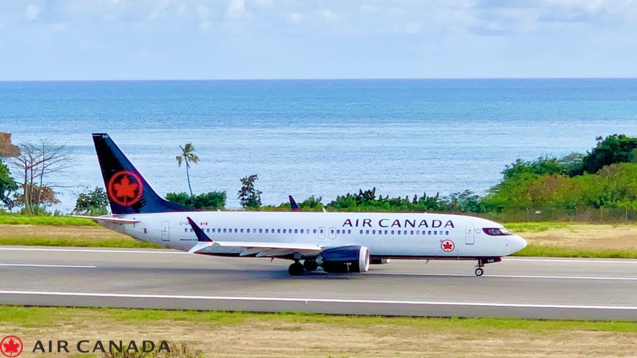 Air Canada B737 MAX 8 Take Off + Landing In Grenada! YouTube