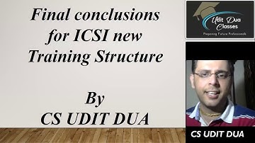 Final conclusions for ICSI new training structure| by CS UDIT DUA