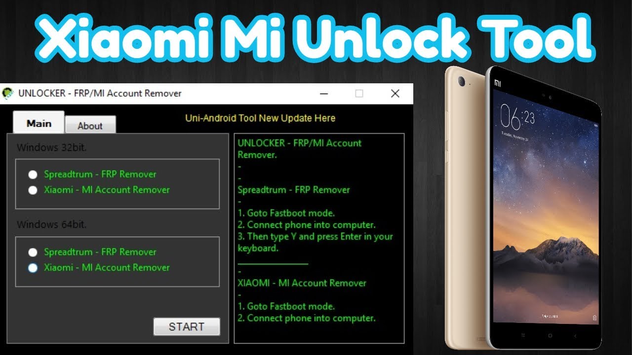 Xiaomi Mi Account Unlock Tool