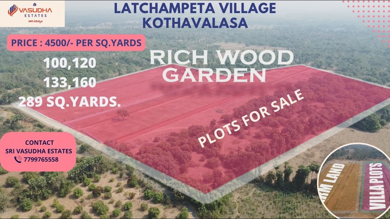 RICHWOOD GARDEN PLOTS FOR SALE VILLA PLOTS & FARM LAND NEAR
