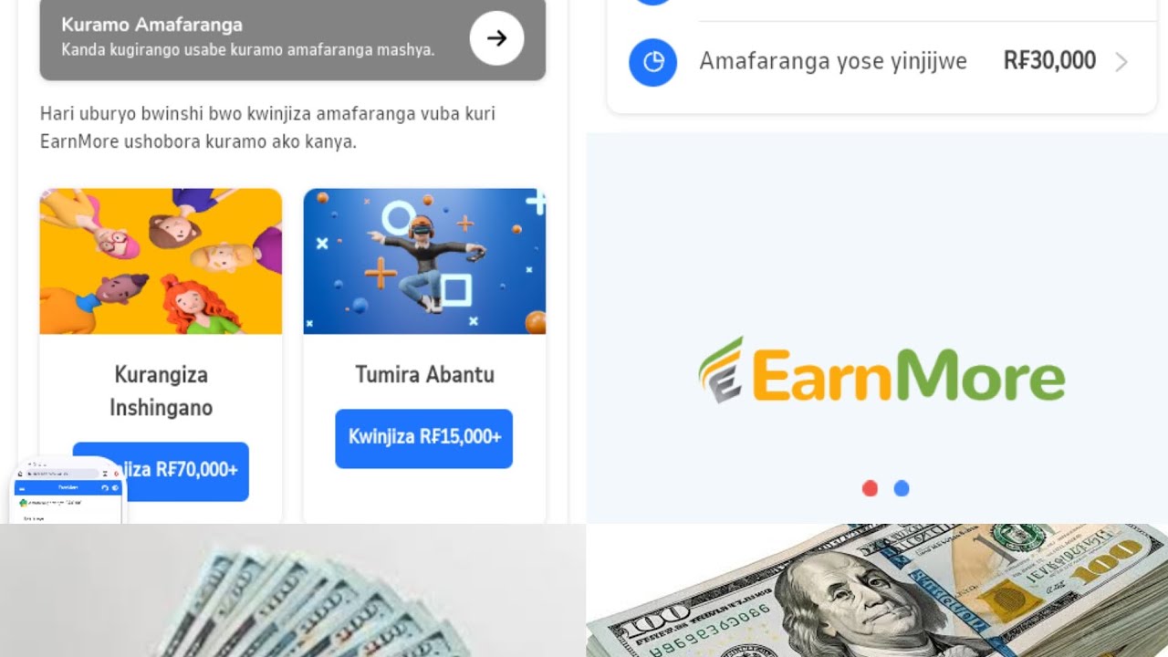 Iyandikishe muri earnmore utangire gukorera amafaranga 😉😉😉😉😉nawe bidasabye igishoro 💸💸💸💸💸💸💵💵💵💴💴💴💴
