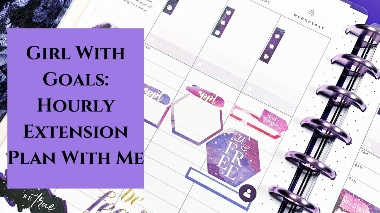 Happy Planner Girl with Goals Classic Hourly Extension Pack Plan With