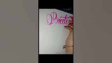 Requested name:-Preeti...If u want your name comment below❤️👇#Calligraphy #names #Shorts #trending