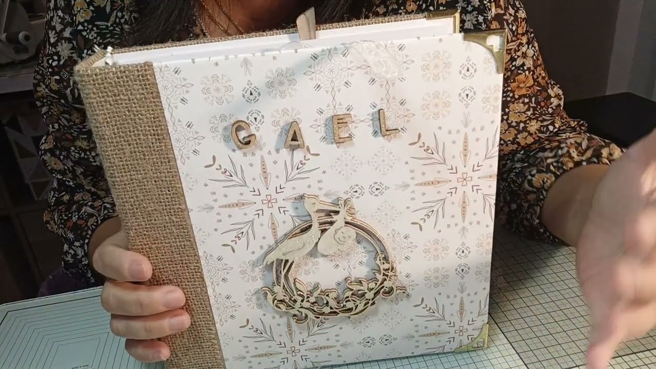 Présentation album bébé personnalisé, coocooning, couleurs très très douces 😍