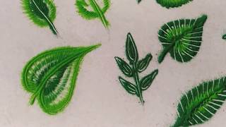 25 easy RANGOLI Leaf Patterns using matchstick, toothpick by Creative Hands