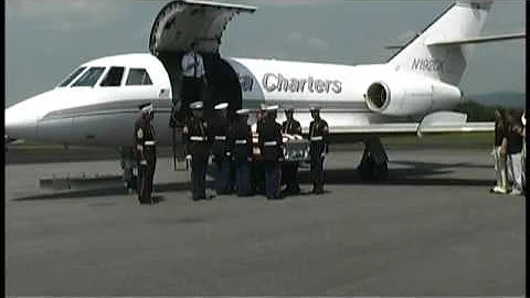 KIA Lance Corporal Gregory Posey arrives at the Wi...