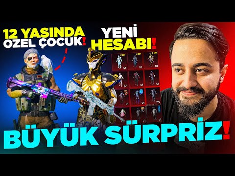 12 YAŞINDA Kİ ÖZEL TAKİPÇİME FULL+FULL HESAP HEDİYE ETTİK! (ÇOK DUYGULANDI) PUBG Mobile