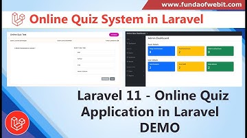 Laravel Online Quiz System - 1: Laravel 11 Online Quiz Application Demo from scratch step by step