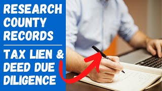 TAX LIEN & TAX DEED WEBINAR! RESEARCHING COUNTY RECORDS!