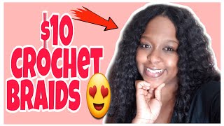$10 Crochet Braids ! | Budget Hairstyle | X-pression Deep Wave Loop Review