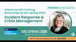 DRJ Spring 2026 | In-Person Course: Incident Response &amp; Crisis Management with Alice Kaltenmark