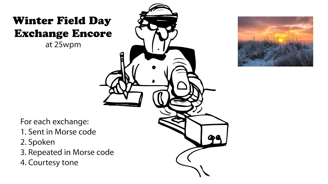 Winter Field Day Exchange Encore 25wpm YouTube