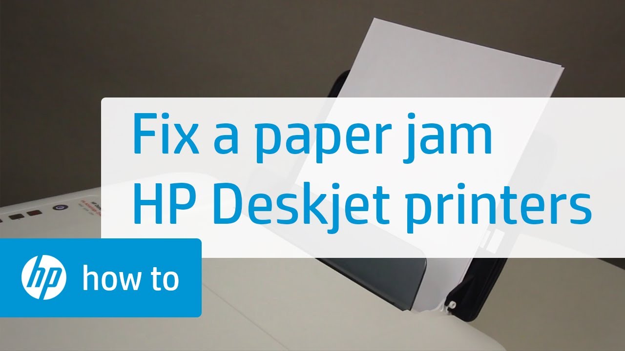 Fixing a Paper Jam for the HP Deskjet 1510, 2540, Deskjet Ink Advantage 1510, and 2540 All-in-One Printer Series