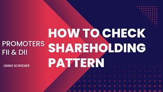 How To Check Shareholding Pattern of any Company| Screener.in| Shareholding Pattern Steel Volume Valuesearch