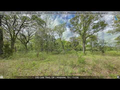145 Oak Trail Dr, Mabank, TX home video tour