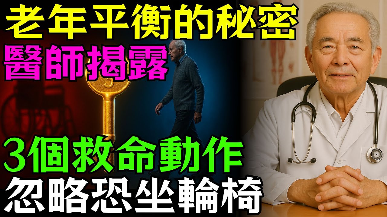 老年平衡的秘密 – 高雄復健科醫師揭露3個救命動作，忽略了可能讓你後半生坐輪椅！