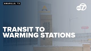 Amarillo offers free transit to warming stations when temperatures drop below 38 degrees