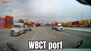 Driving in the ports of Los Angeles WBCT port