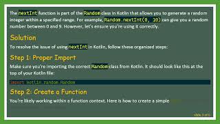 How to Make Random.nextInt Work in Kotlin