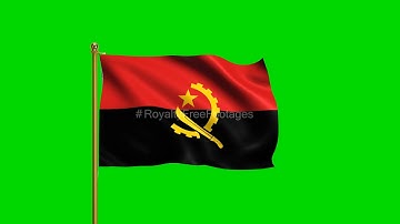 Angola Flag HD | Angola National Flag waving | Angola Flag Green Screen animation | flag of Angola