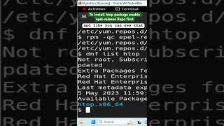 LINUX Red Hat: To Install htop Package Enable epel-release Repo First