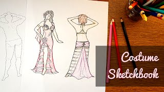 Belly Dance Costume Sketchbook