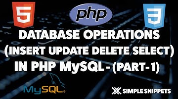 Designing Webpage & Database in phpmyadmin - Database operations in PHP & MySQL